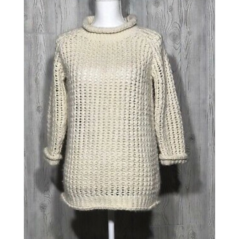Calypso St Barth Womens Mock Neck Chunky Sweater